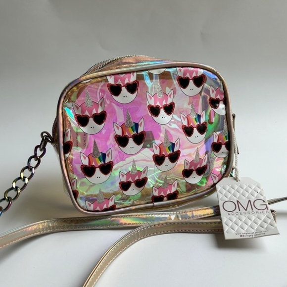 NWT OMG Unicorn Iridescent Crossbody Bag - Picture 2 of 9